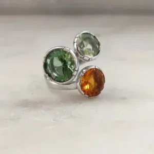 Anello in Argento 925‰ con PIETRE in PASTA VITREA