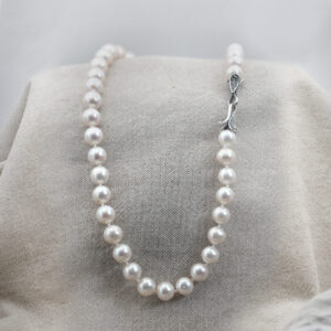 Collana girocollo con Perle d'acqua dolce e Chiusura in Argento 925‰