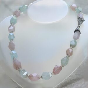 Collana in Argento con pietre naturali Morganite