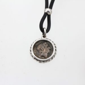 Pendente in argento 925‰ con MONETA ROMANA in argento NEPTUN