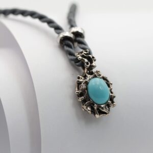 Pendente in Argento e Oro con pietra Turchese e Diamante