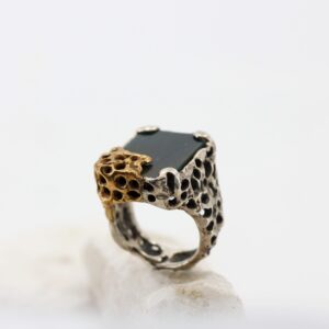 Anello in Argento con Diaspro verde – Modello Marte