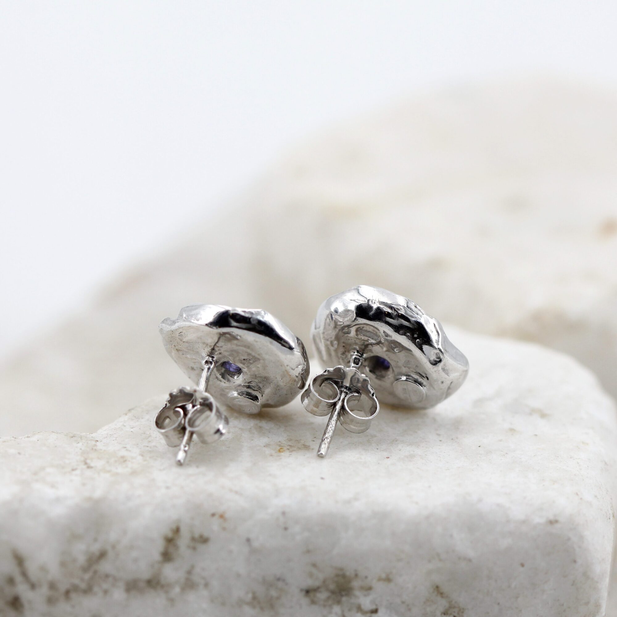 Earrings – “Winter Flower” – Sterling Silver with Iolite - immagine 4